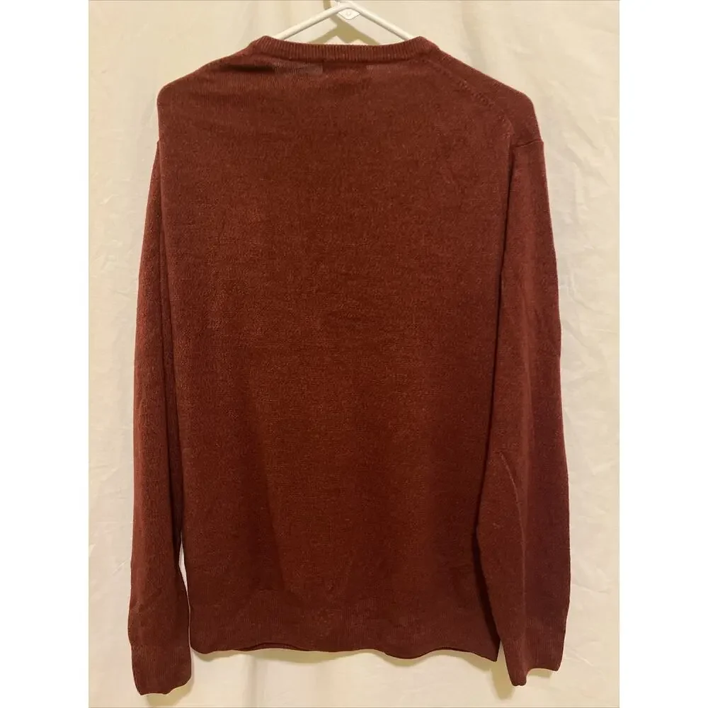 Men's Dockers Size XL Long Sleeve V Neck Sweater Maroon Nice!!